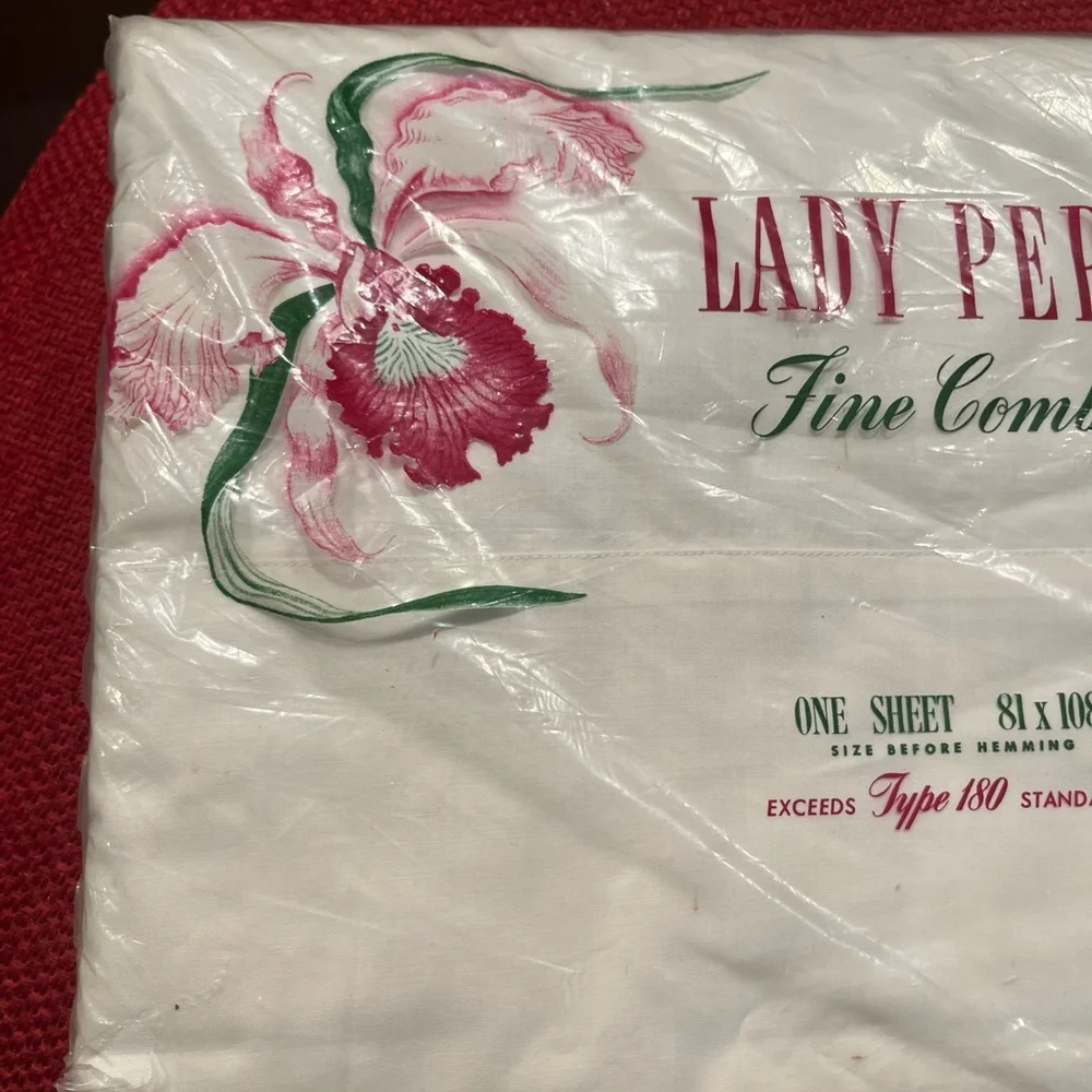Lady Pepperell White Double Full Flat Sheet Percale Cotton Vintage 60s 70s